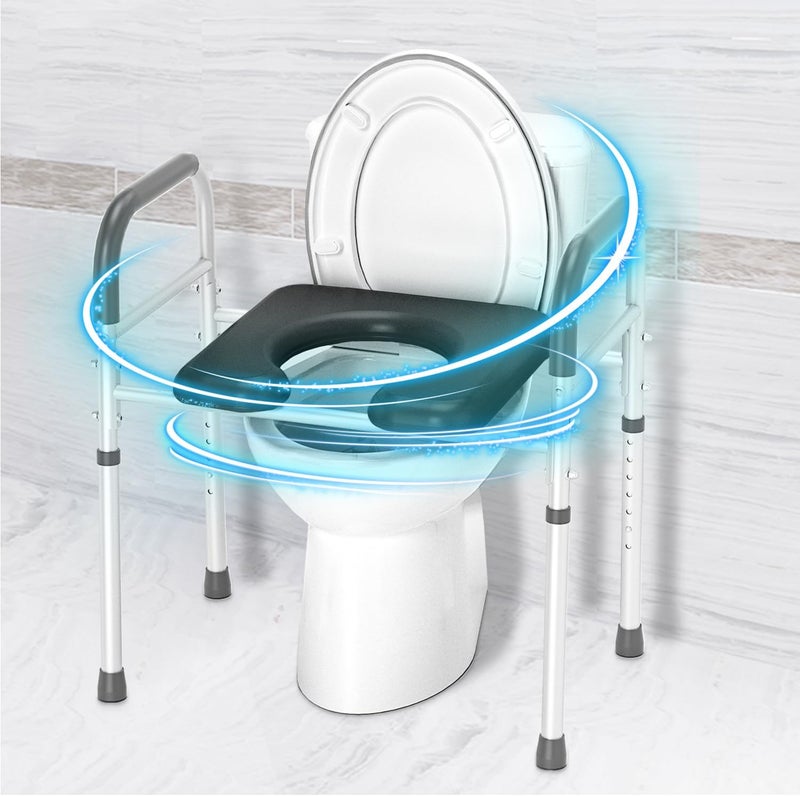Deftyolo PU Commode Seat Cushion with Sponge Padded,C Shape Waterproof Soft Pad,Suitable for Bedside Commode Chairs,Raised Toilet Seats(Black) - Image 4